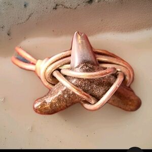 Wire Wrapped Ocean Shark Tooth Ring Handmade Dainty Beach Ring